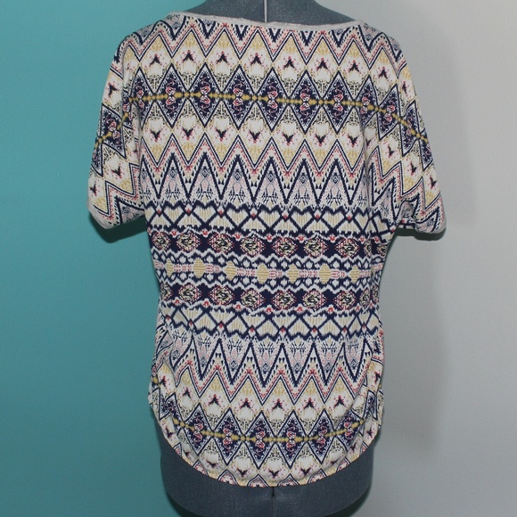 Pomelo Gray with Sheer Patterned Back Shirt - Picture 2 of 3